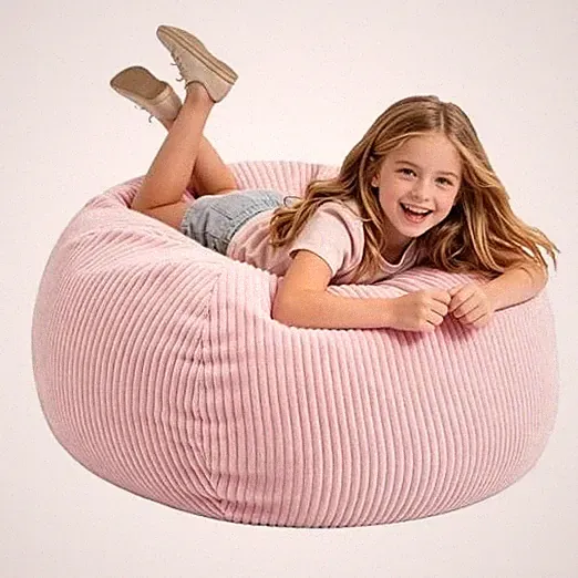 Bean Bag Chairs for Kids/Teen with Memory Foam Filling S For Kids Light Pink