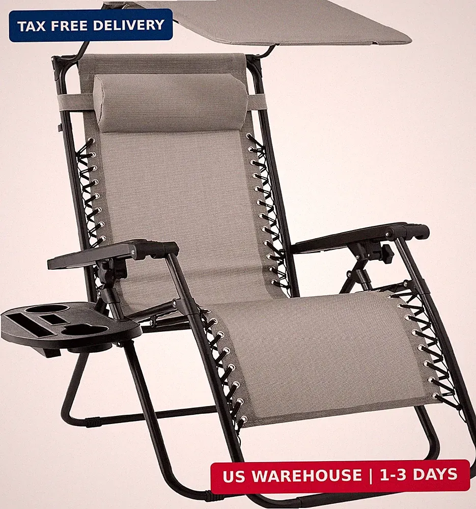 Best Choice Products Folding Zero Gravity Outdoor Recliner Patio Lounge Chair w/
