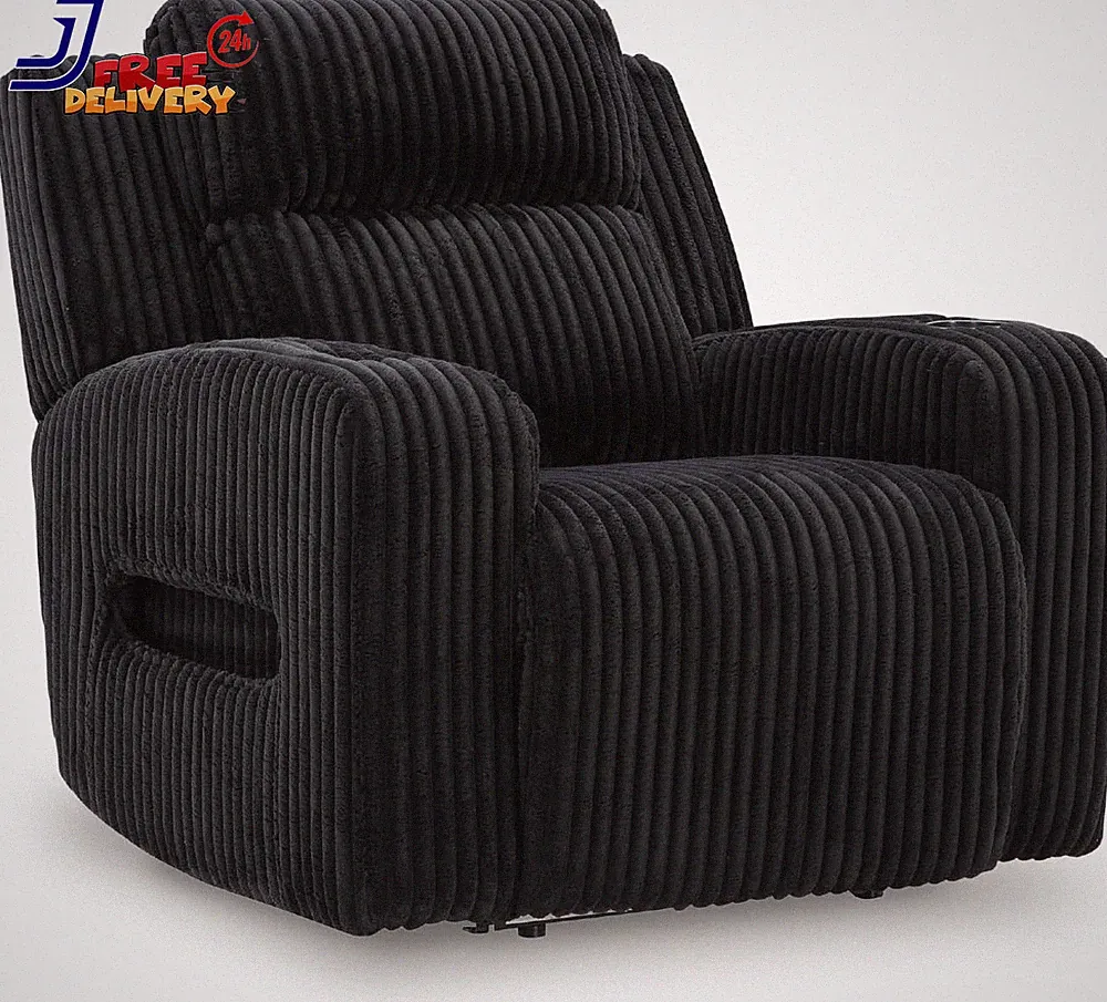 Broad Cove Casual LED Power Recliner with Adjustable Headrest Storage & USB Port