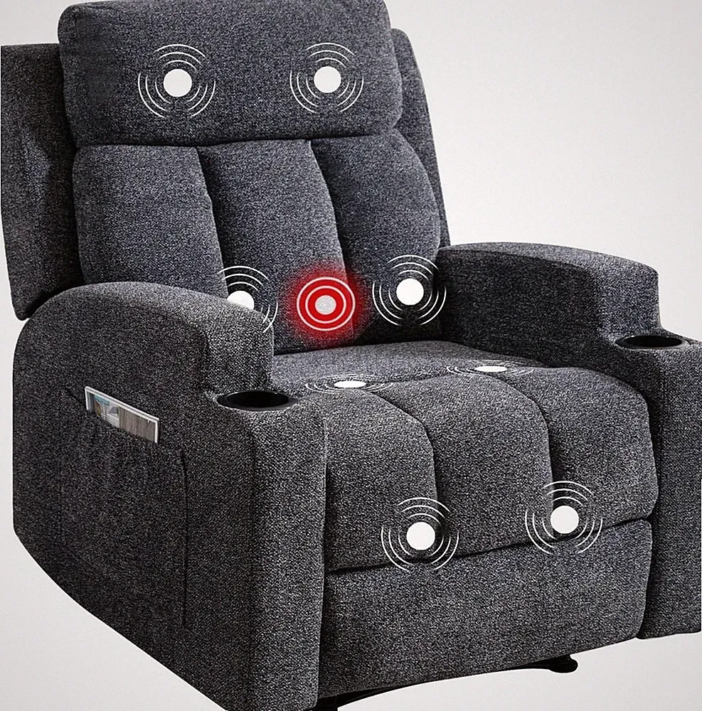 Canmov Manual Recliner Chair with Massage & Heat