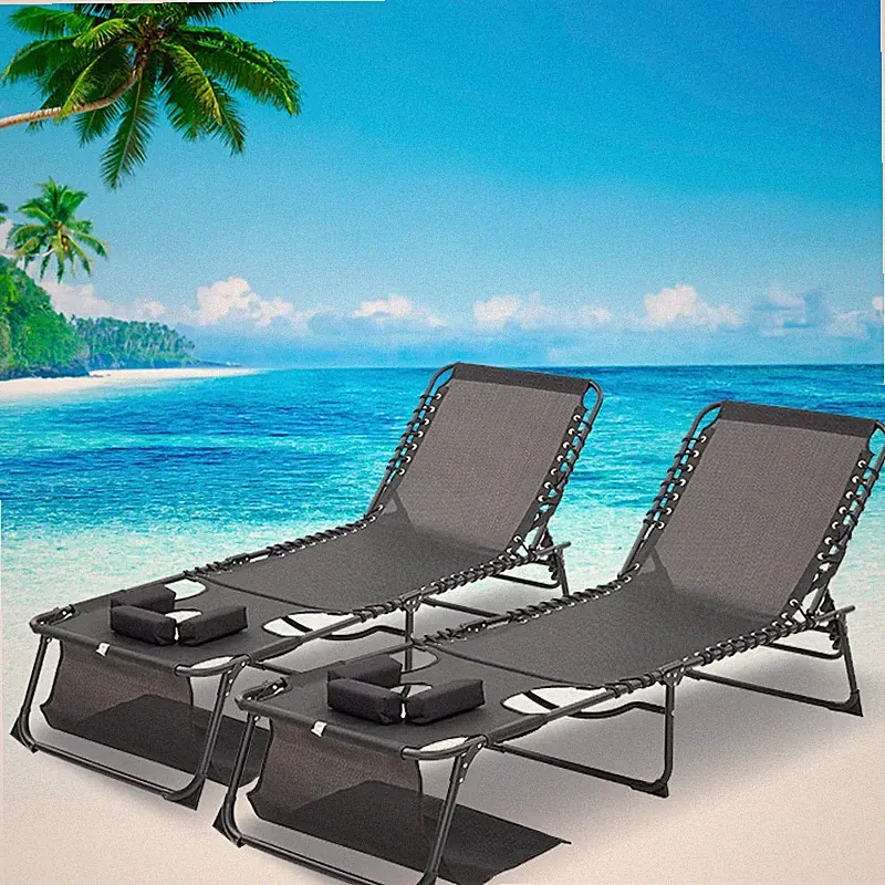 Face Down Chaise Lounge Chair 5-Position Adjustable Sunbathing Recliner