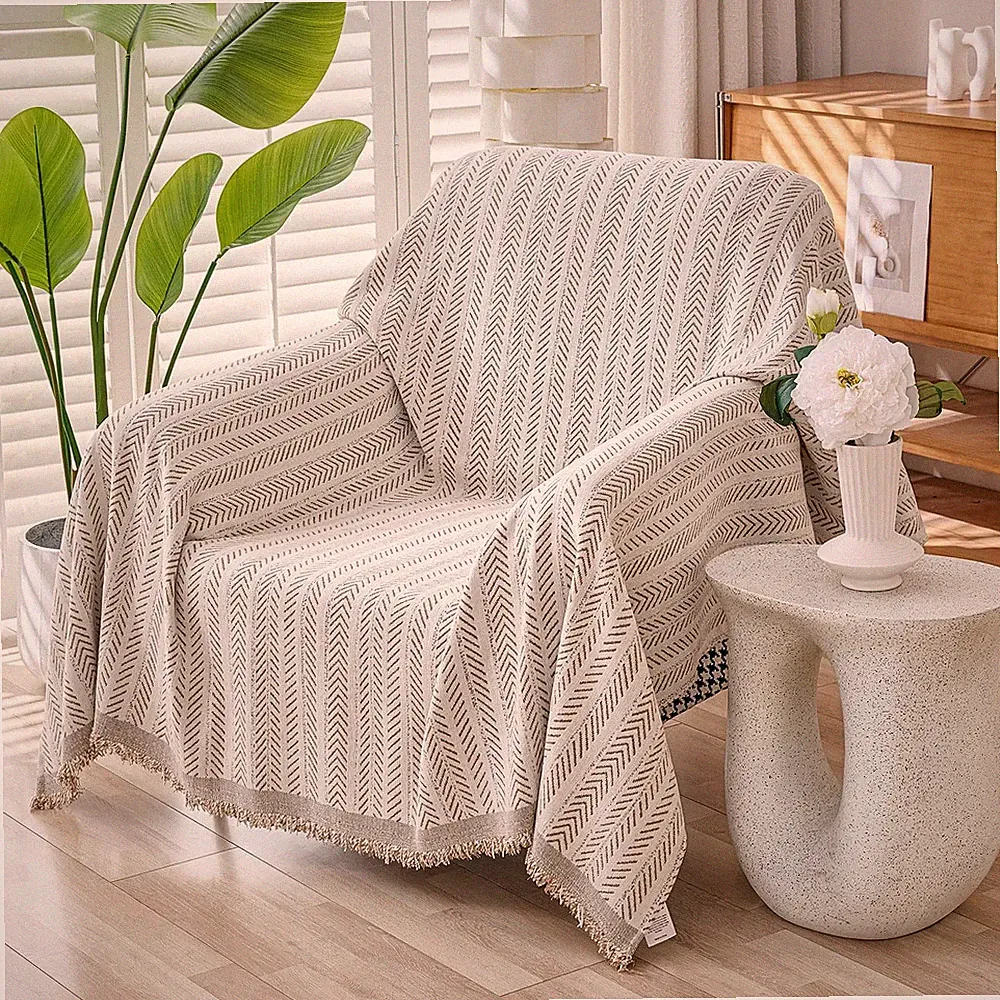 Small Chair Recliner Cover Sheet Blanket, Machine Washable Non Slip Chenille...